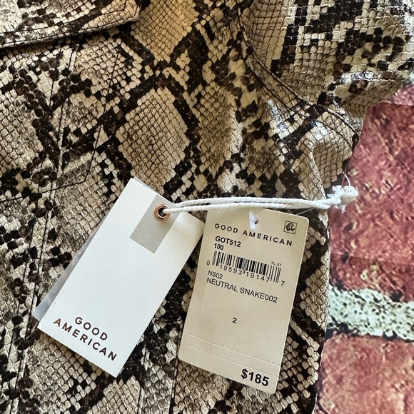 NWT Good American Faux Snake Pants & Jacket size 2 - Picture 10 of 12